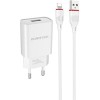 Сетевое зарядное Borofone BA20A Lightning (белый)